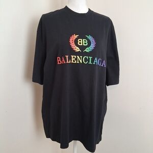 Balenciaga  Logo Rainbow Tee-shirt Size Small